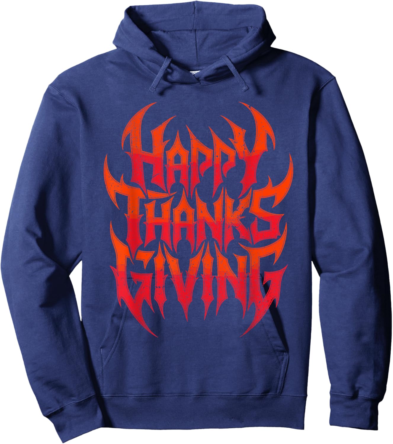 Happy Thanksgiving Heavy Metal Rock Music Lover Hoodie - Hoodie | Navy