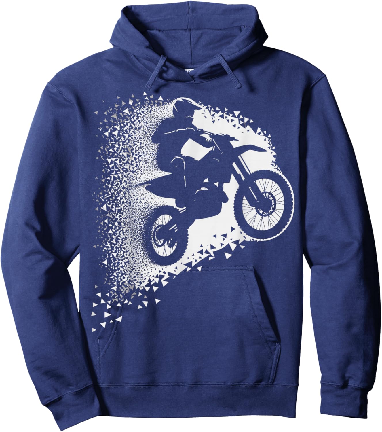 Dirt Bike Rider Retro Motocross Hoodie - Hoodie | Navy
