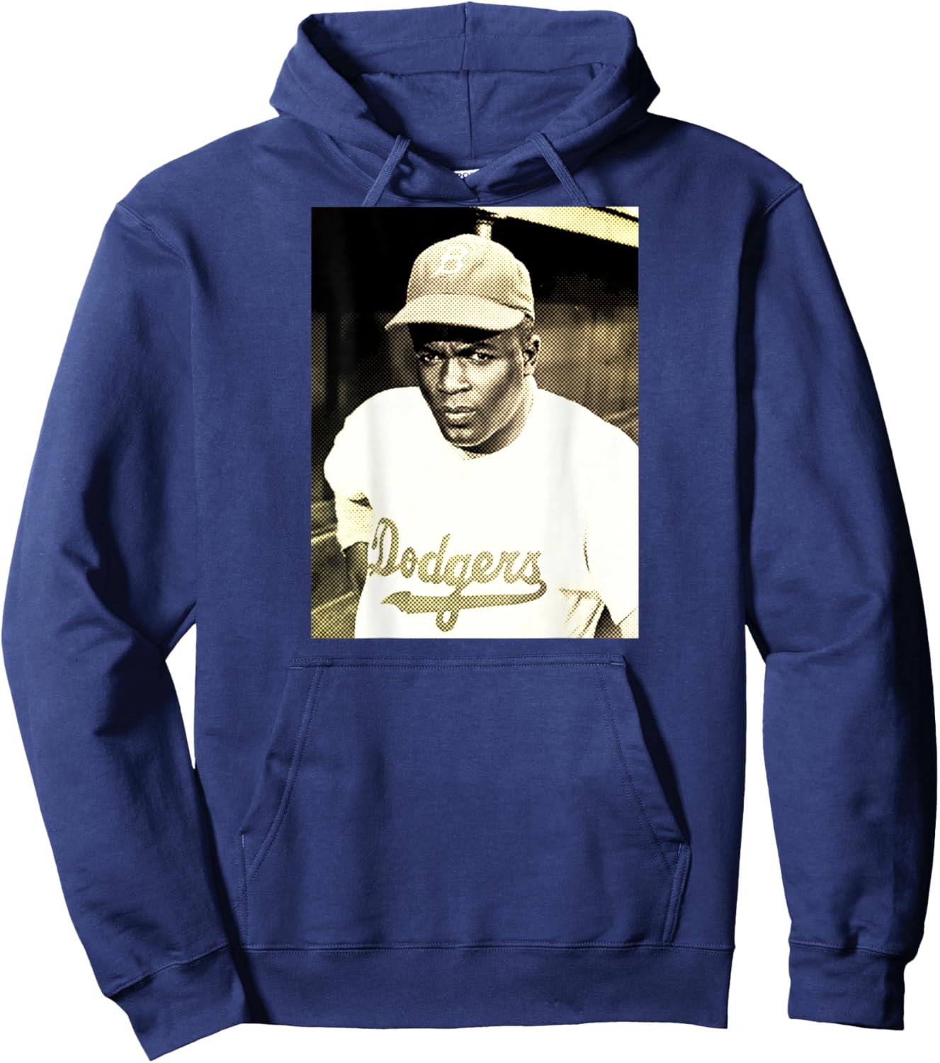 Jackie Robinson_003_Back Printed Hoodie - Hoodie | Navy