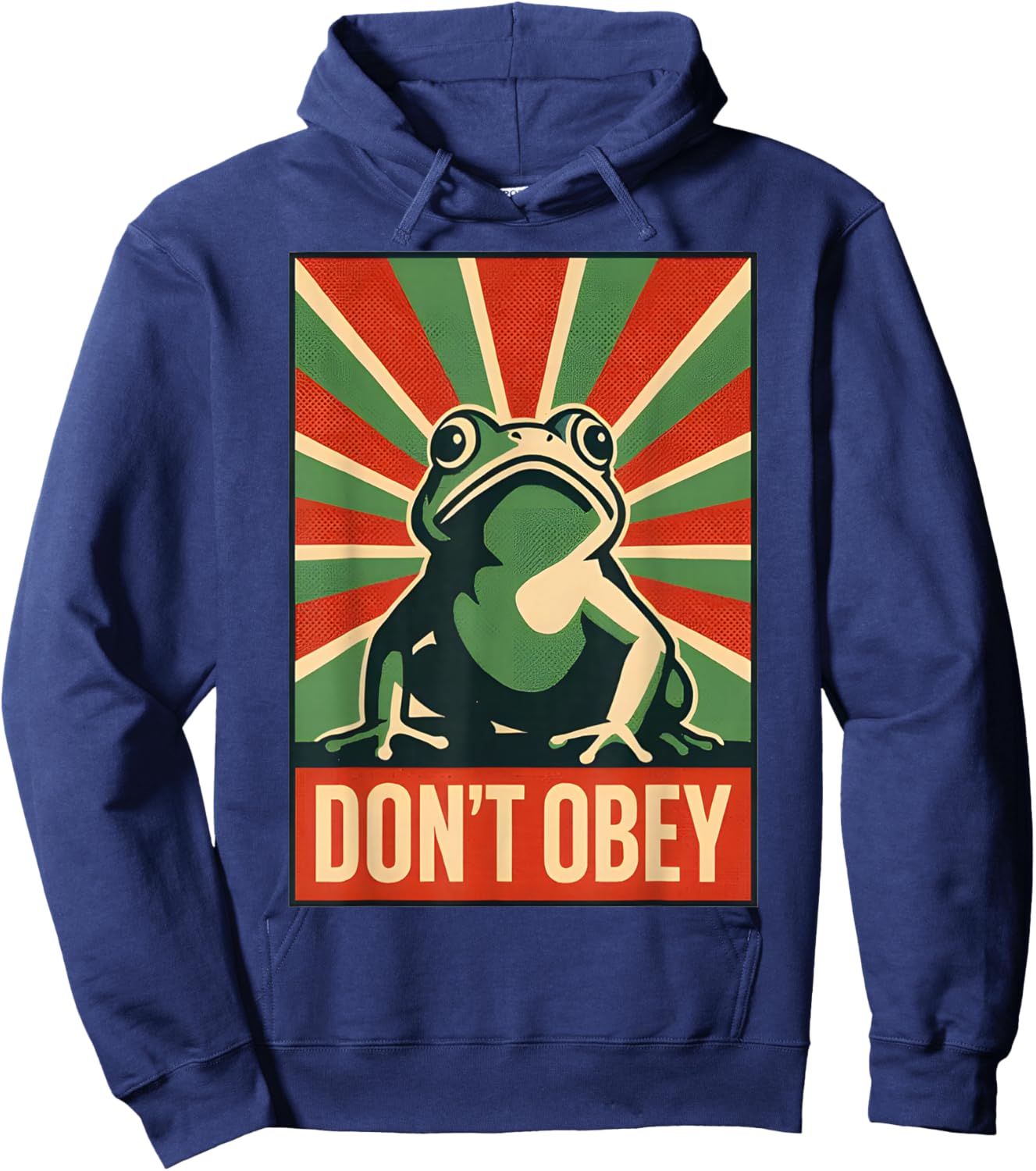 Retro Frog Don't Obey Shirt Men Women Hoodie - Hoodie | Navy