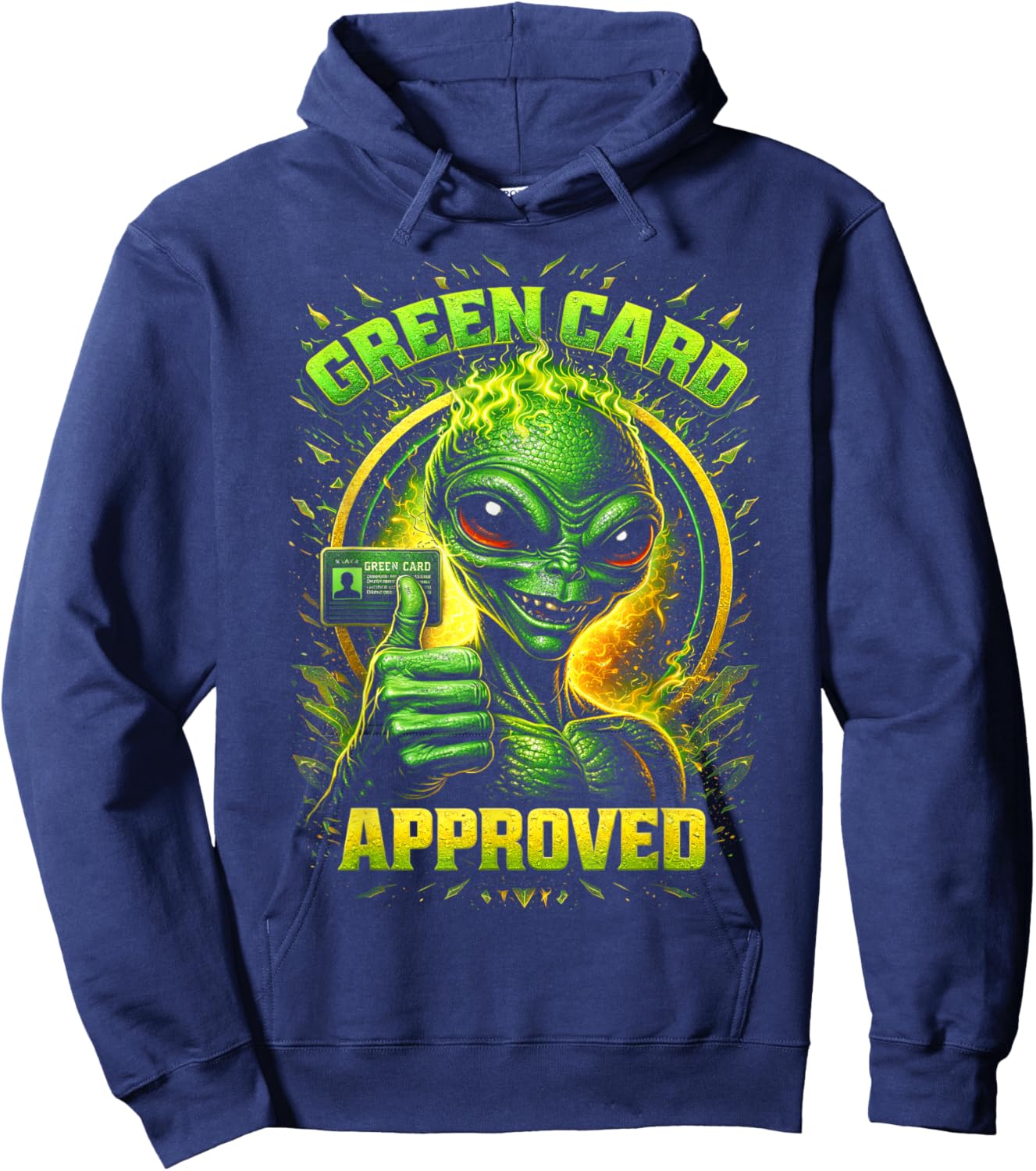 Green Card Approved Hoodie - Hoodie | Navy