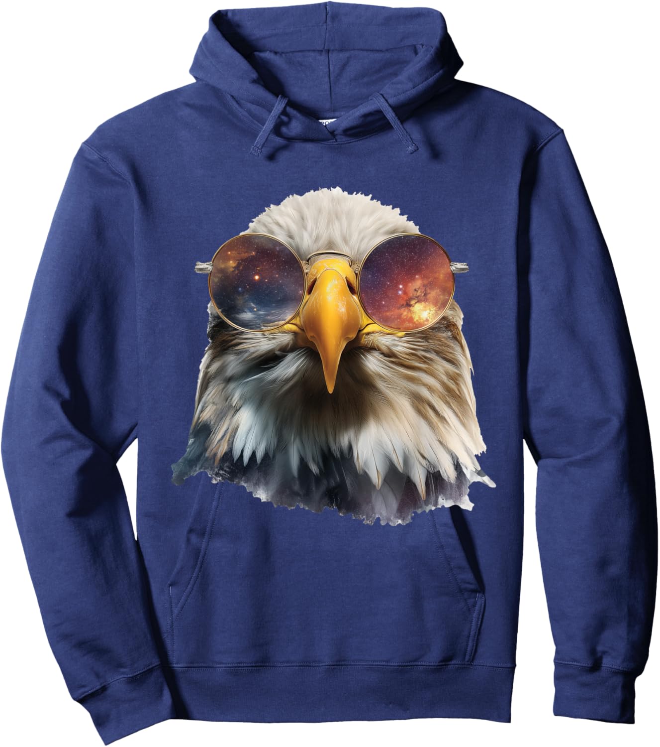 Eagle Space Glasses Funny Graphic Hoodie - Hoodie | Navy