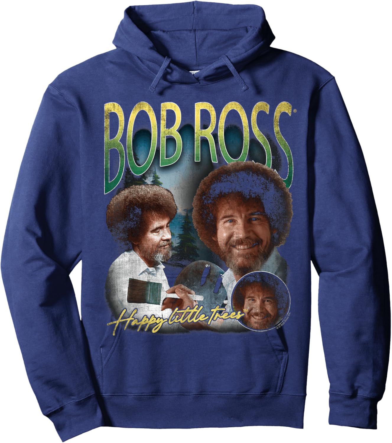 Bob Ross Homage Hoodie - Hoodie | Navy