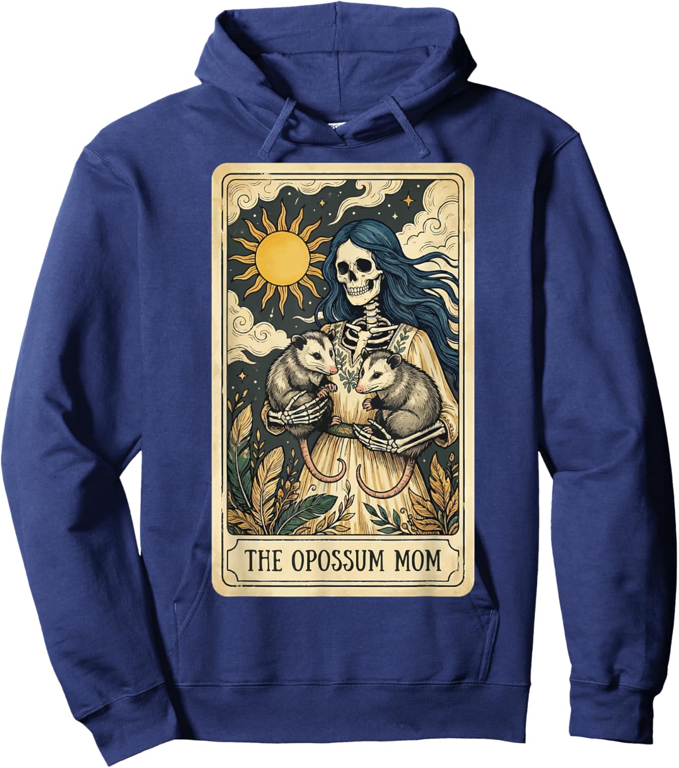 The Opossum Mom Tarot Card Hoodie - Hoodie | Navy