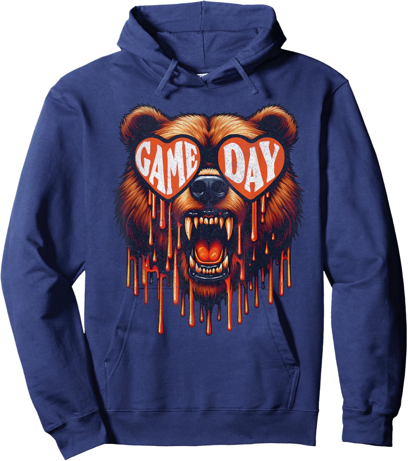 Bears Lovers Game Day Retro Bear Men Women Kids Hoodie - Hoodie | Navy