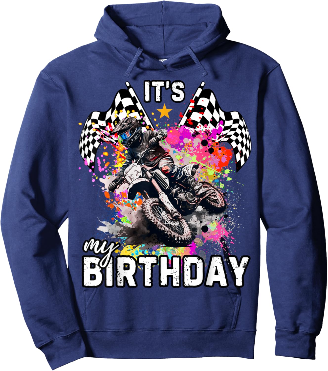 It's My Motocross Birthday Hoodie - Hoodie | Navy