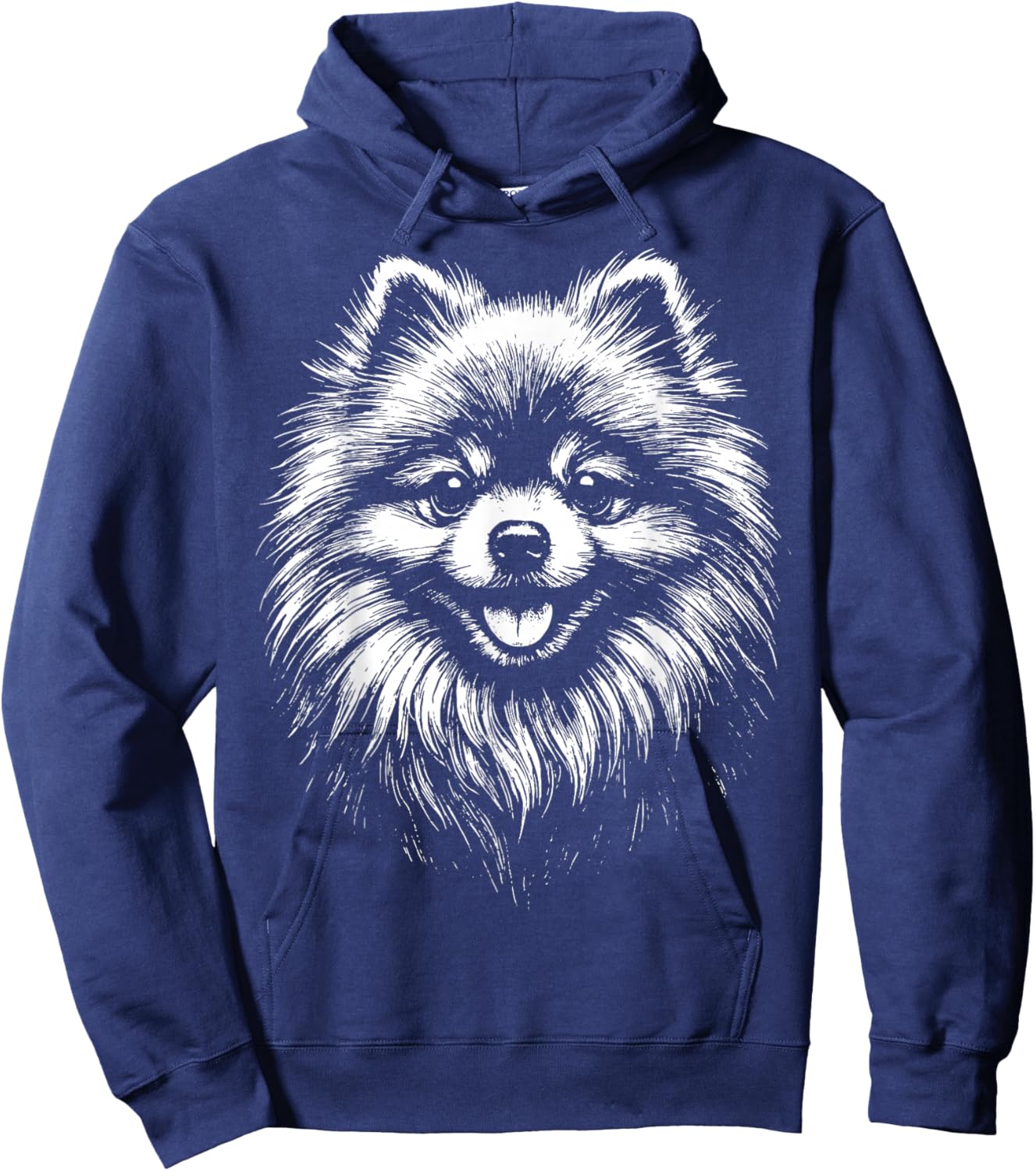 Pomeranian Illustration Zwergspitz Hoodie - Hoodie | Navy