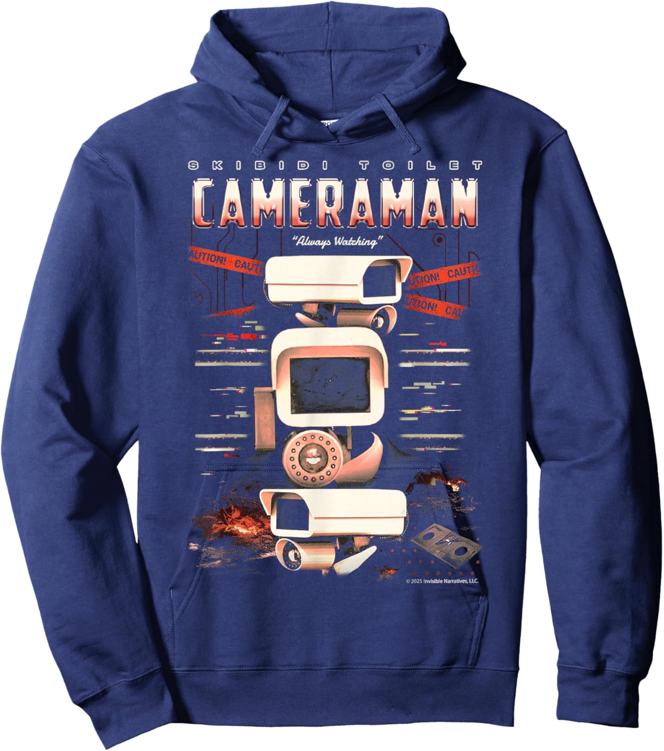 Skibidi Toilet Cameraman Always Watching Hoodie - Hoodie | Navy