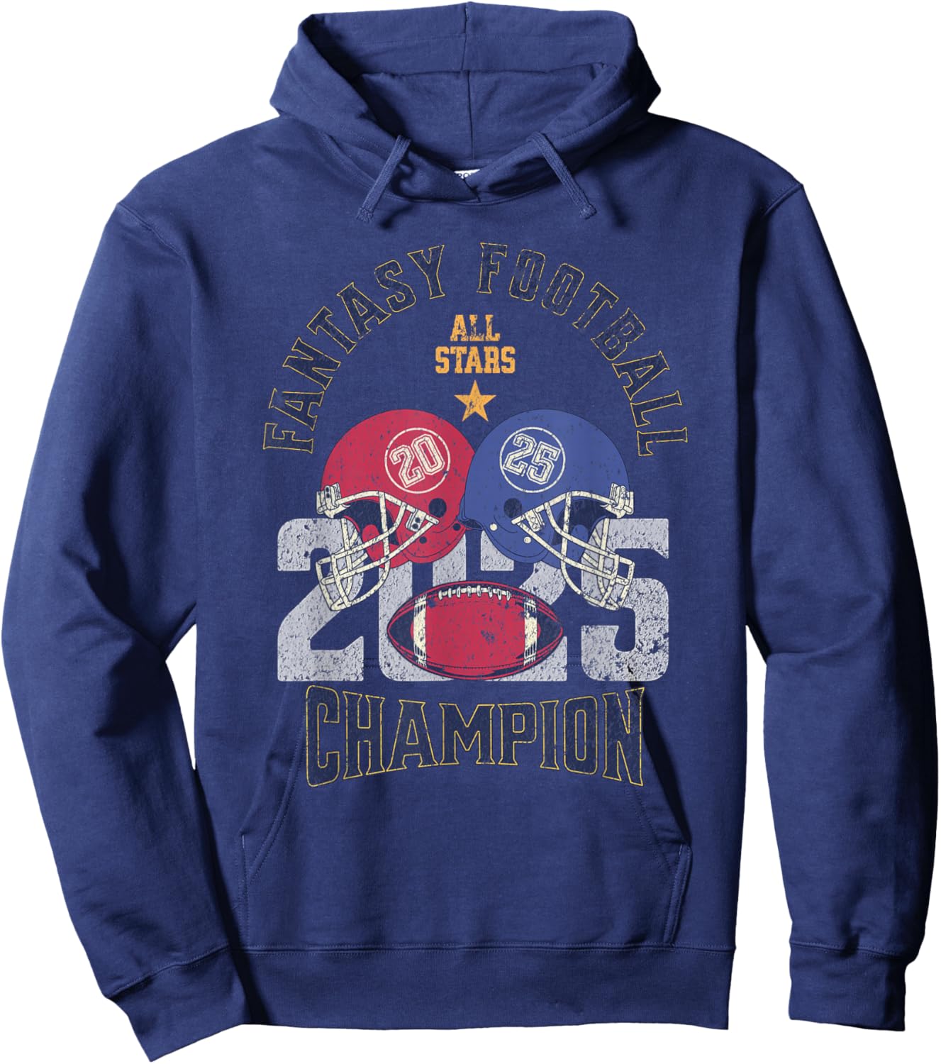 Football Fantasy League Winner Champion Hoodie - Hoodie | Navy
