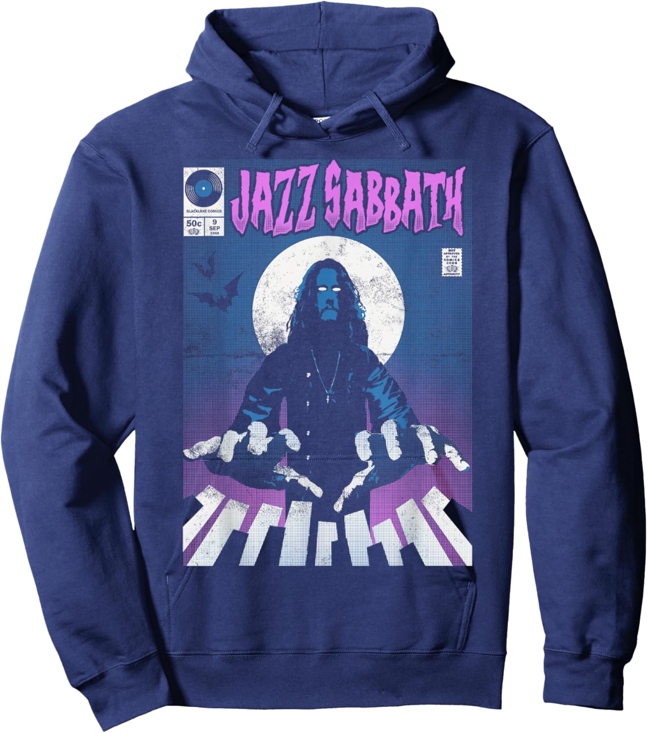 Jazz Sabbath - 1968 Comic Book Hoodie - Hoodie | Navy