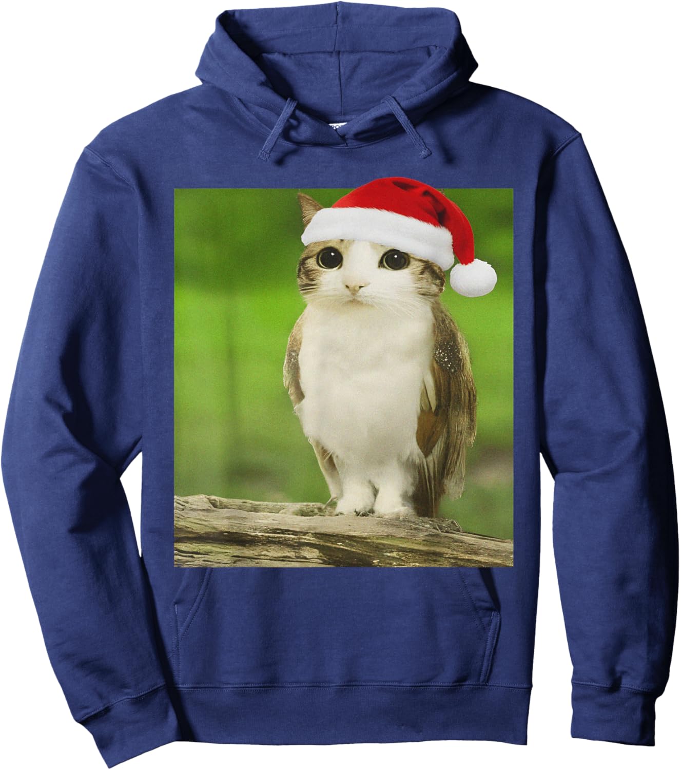 Funny Adorable Cat Owl Meme Meowl Christmas Hoodie - Hoodie | Navy