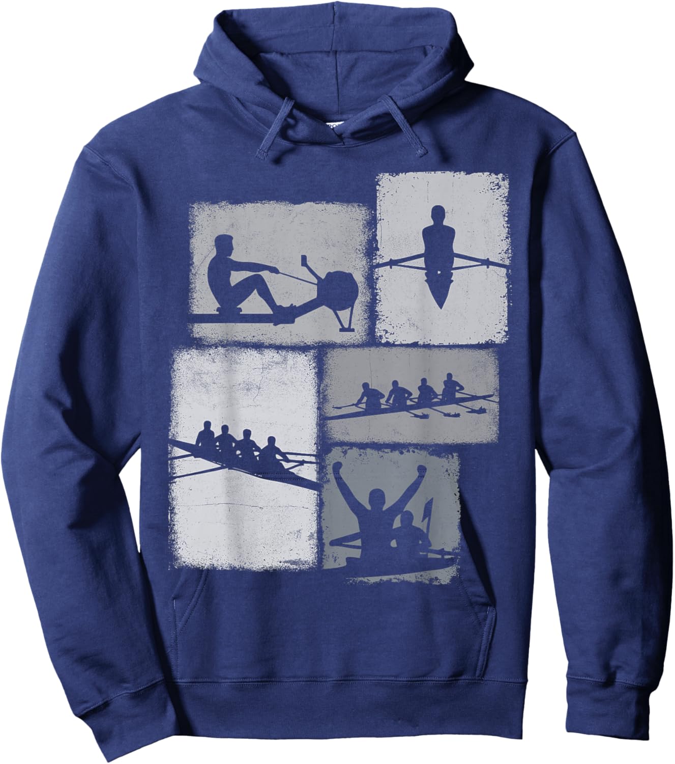 Rowing Collage Rower Men Kids Coach Youth Boys Hoodie - Hoodie | Navy