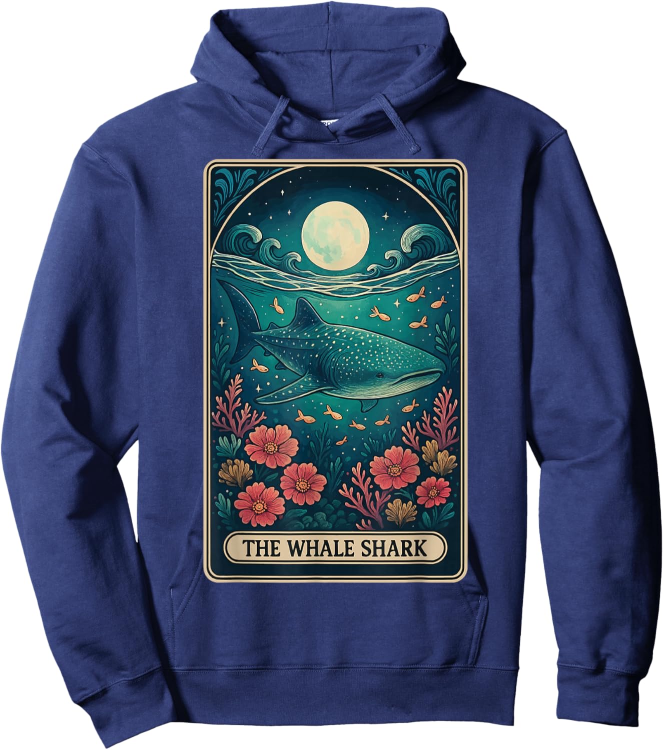 The Whale Shark Tarot Card Hoodie - Hoodie | Navy