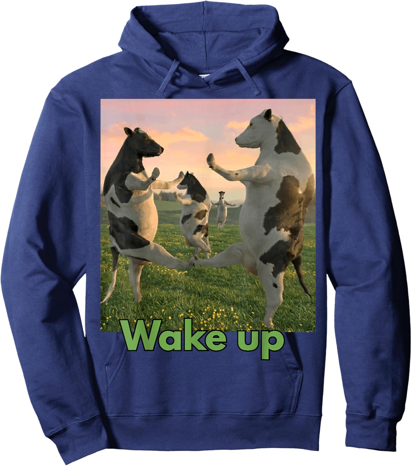 Funny Cows Dance Every Month Meme Hoodie - Hoodie | Navy