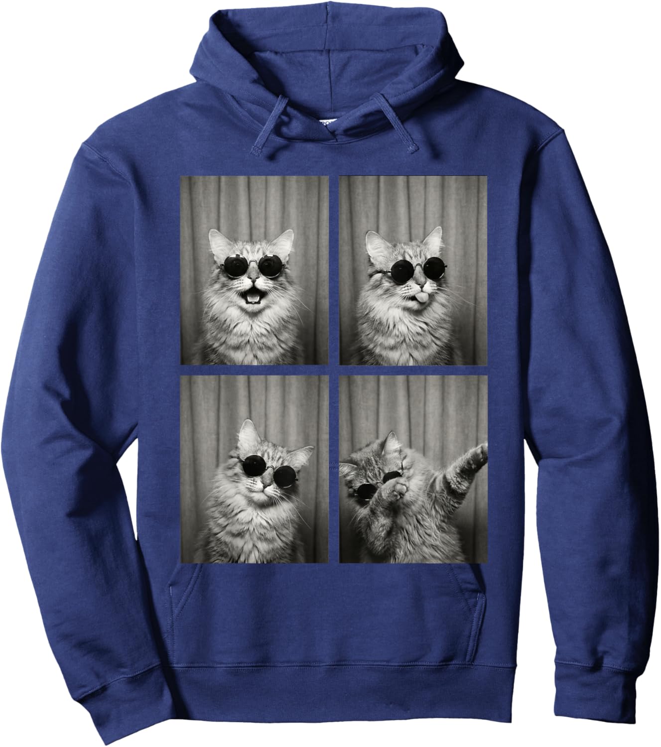 Cat PhotoBooth Sunglasses Funny Dab Cats Lover Hoodie - Hoodie | Navy