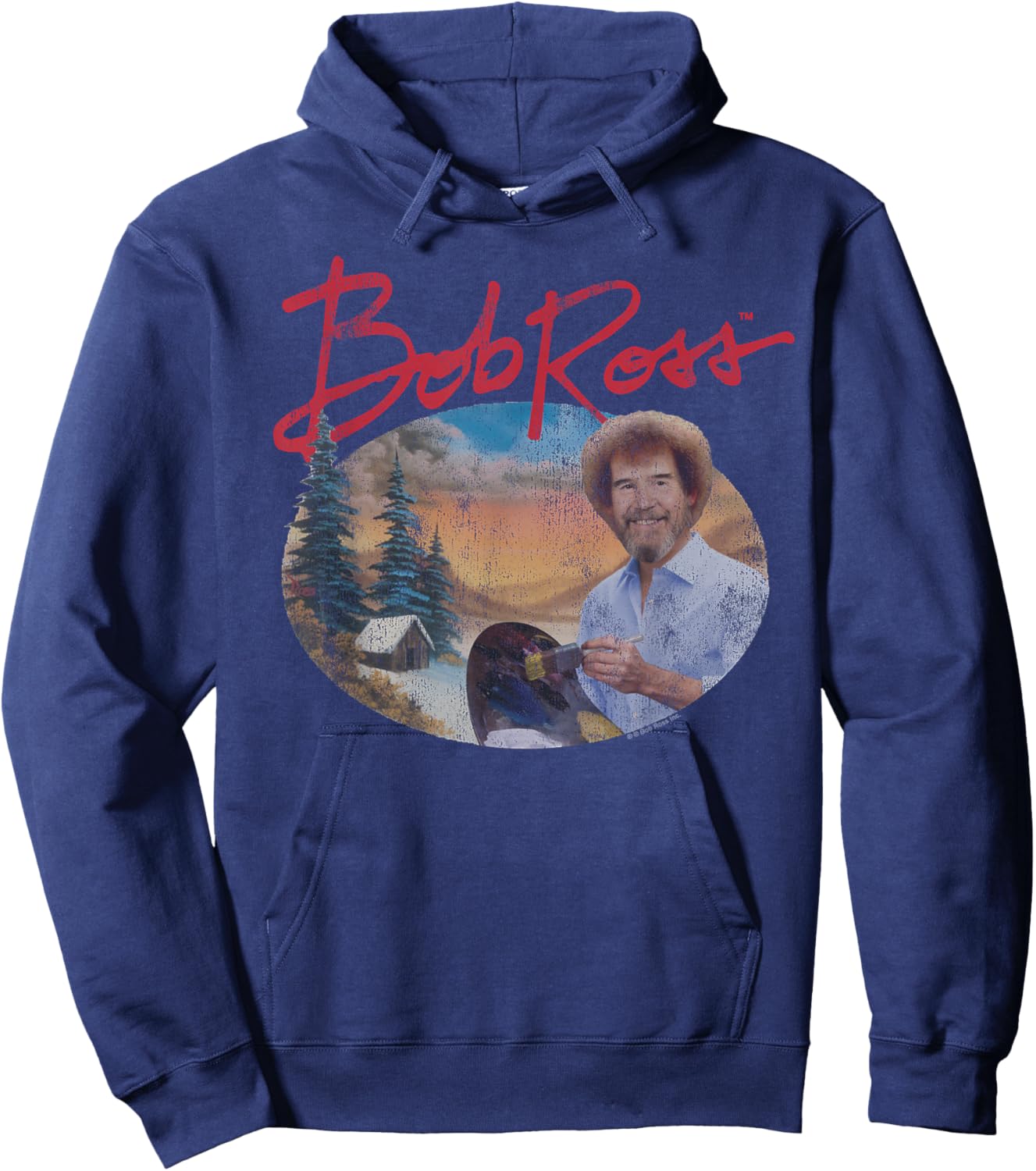 Bob Ross A Warm Winter Hoodie - Hoodie | Navy