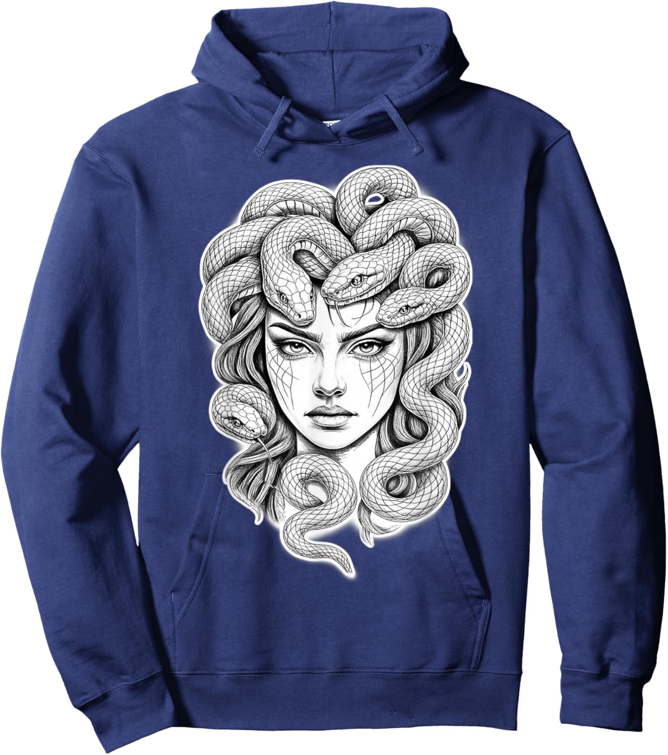 Medusa Goddess Snake Hoodie - Hoodie | Navy