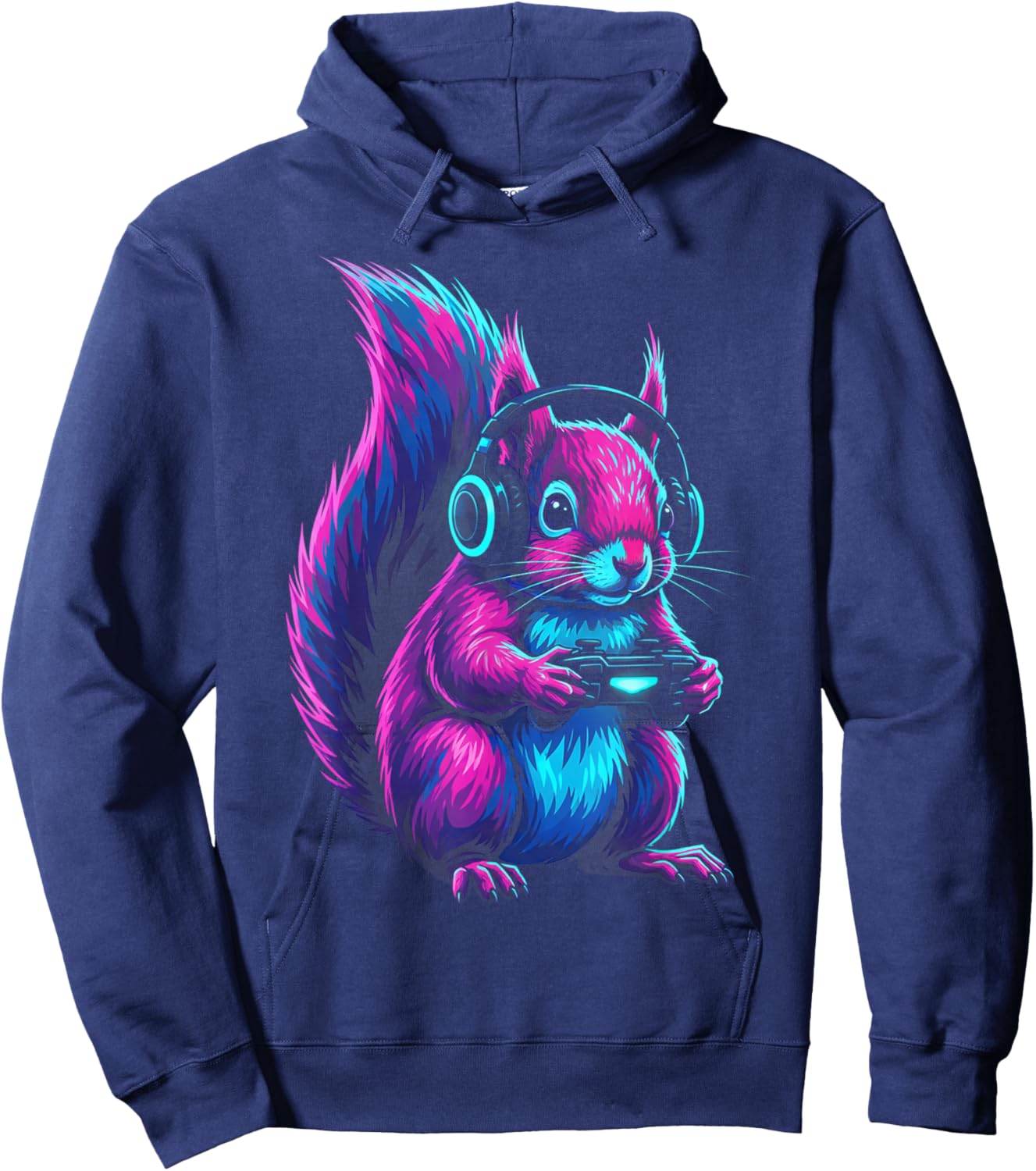 Squirrel Funny Video Games Squirrel Hoodie - Hoodie | Navy