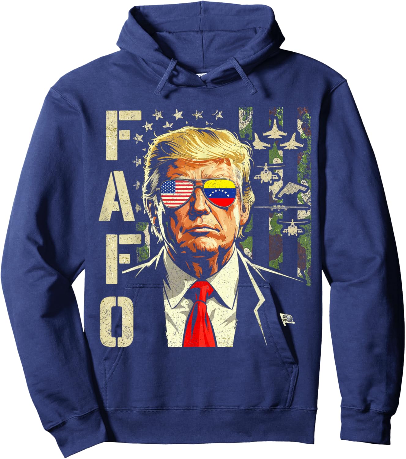 Funny Fafo Trump Fafo American USA Hoodie - Hoodie | Navy