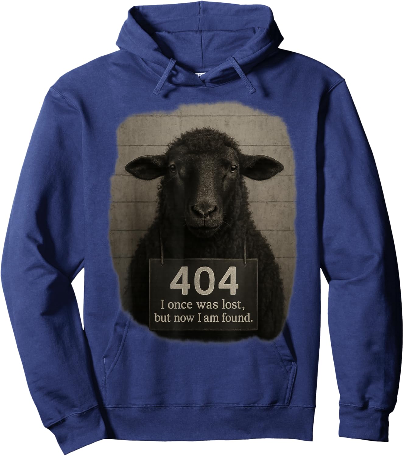 Lost Sheep 404 I Once was Lost Now I Am Found Hoodie - Hoodie | Navy