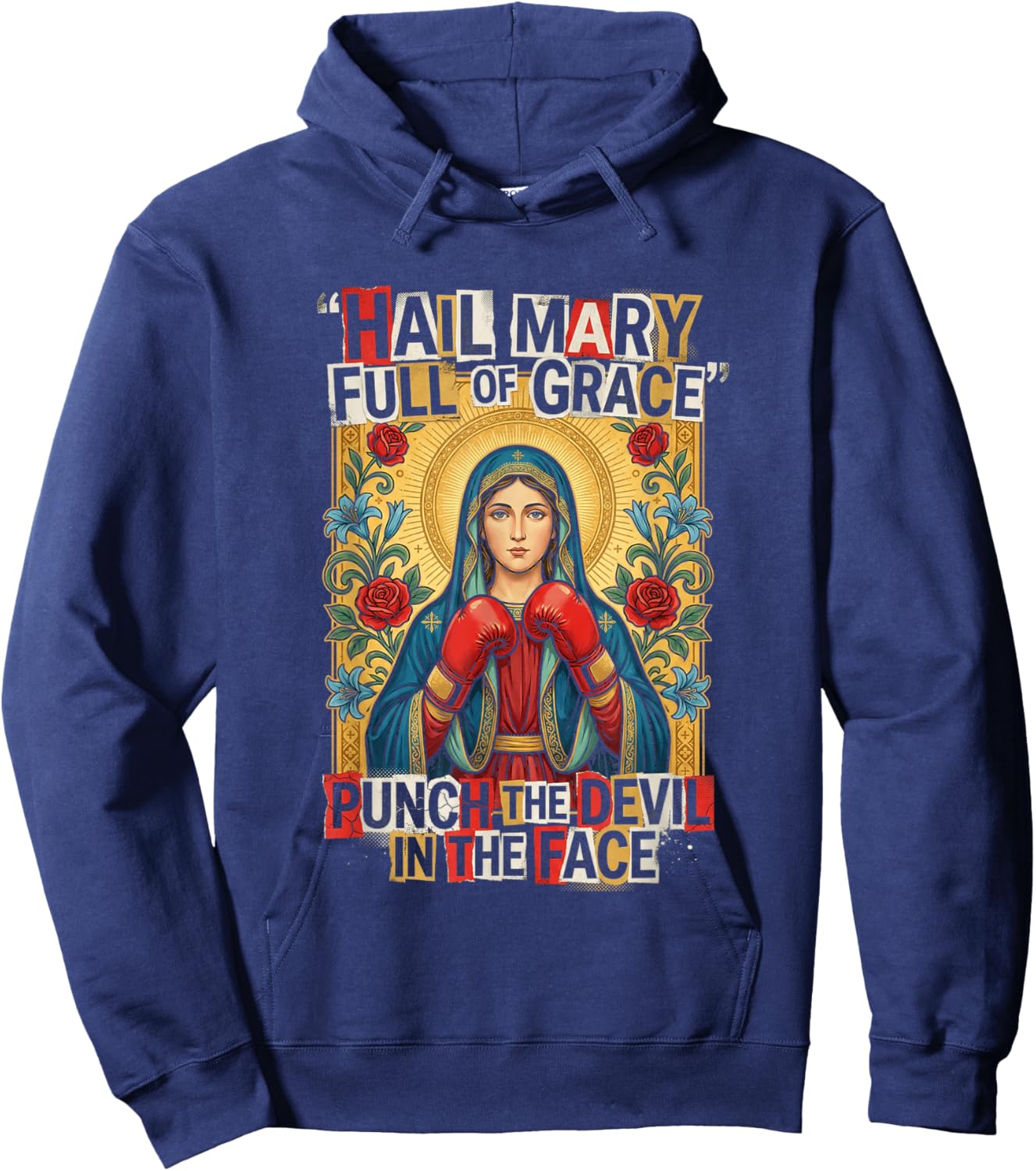 in The Face Christian Humor Hoodie - Hoodie | Navy