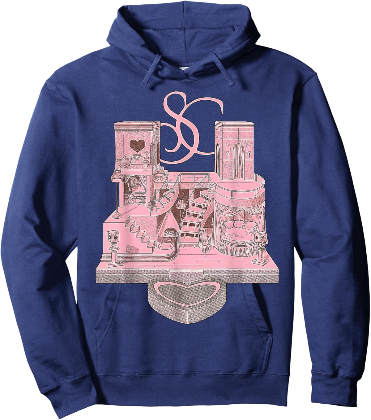 Do You Want The House Tour Pink Vintage Men Hoodie - Hoodie | Navy