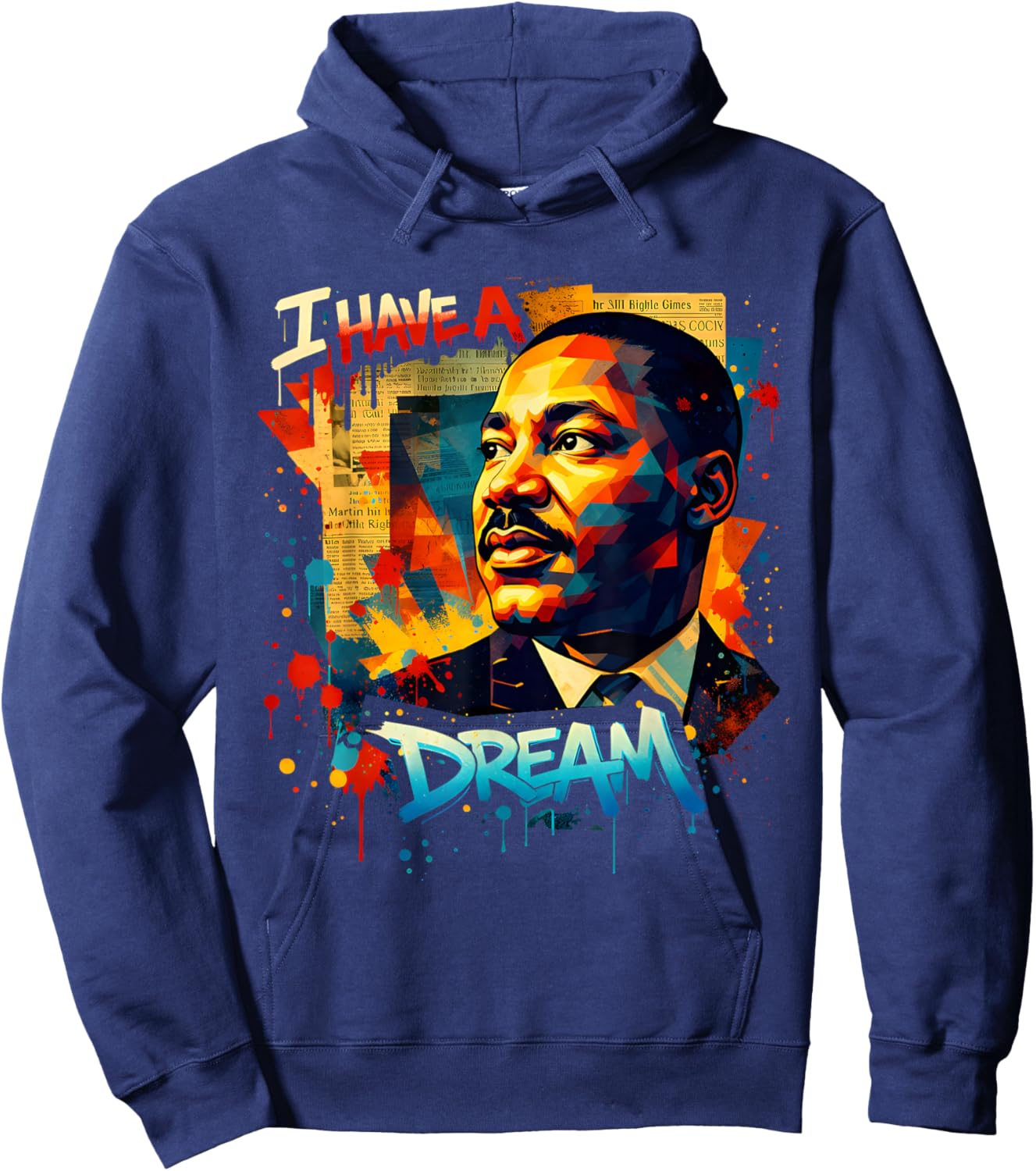 African American Black History Month Hoodie - Hoodie | Navy