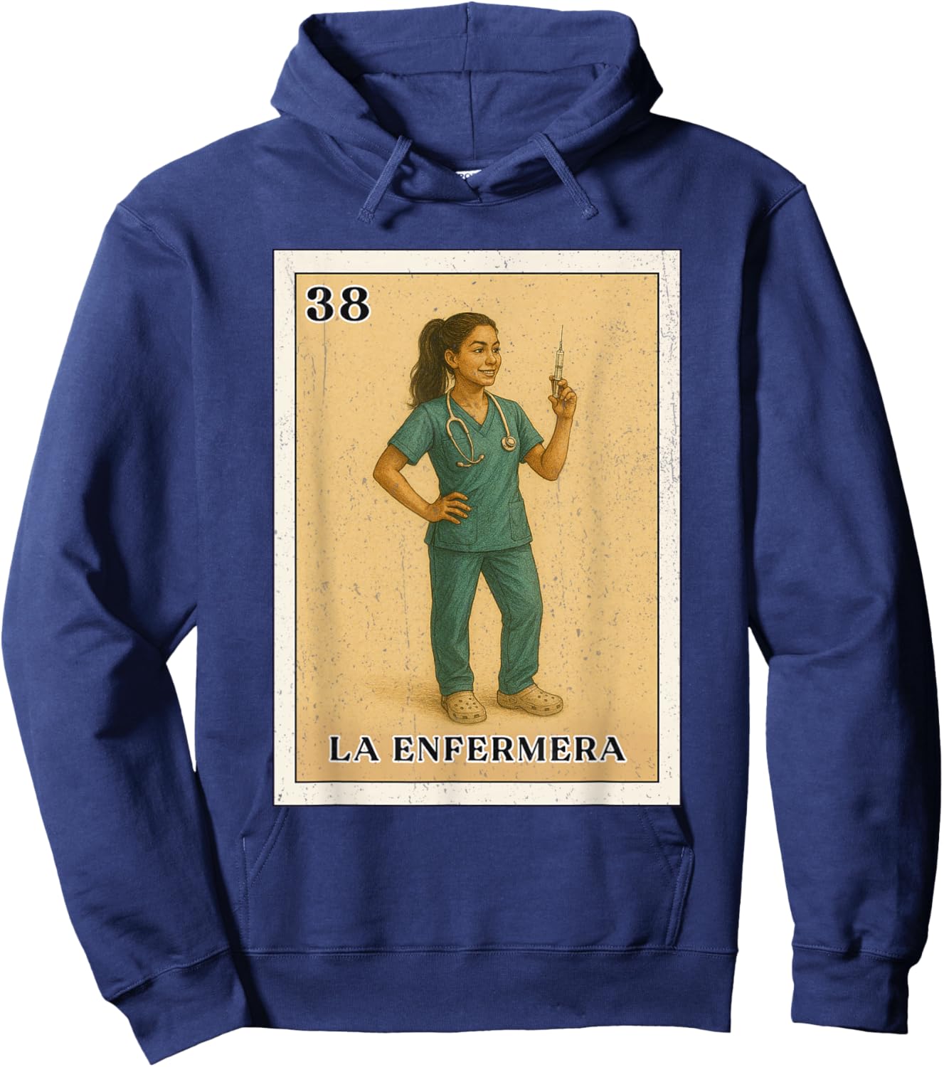 LA ENFERMERA Mexican Bingo Version Hoodie - Hoodie | Navy