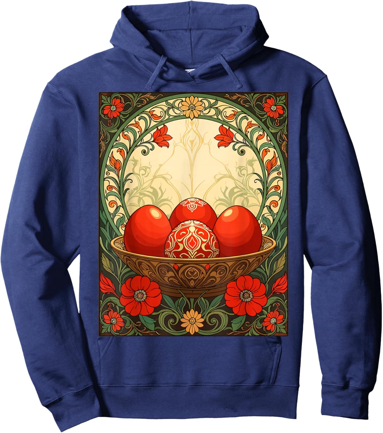 Nowruz Eggs of Renewal Persian Spring Art Hoodie - Hoodie | Navy