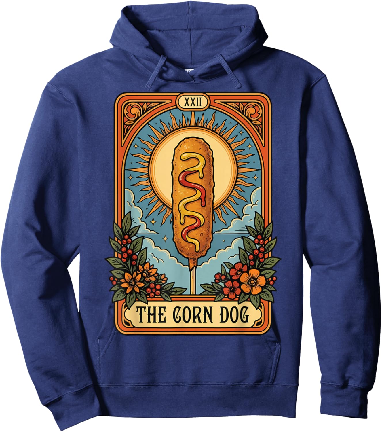 The Corn Dog Tarot Card Hoodie - Hoodie | Navy