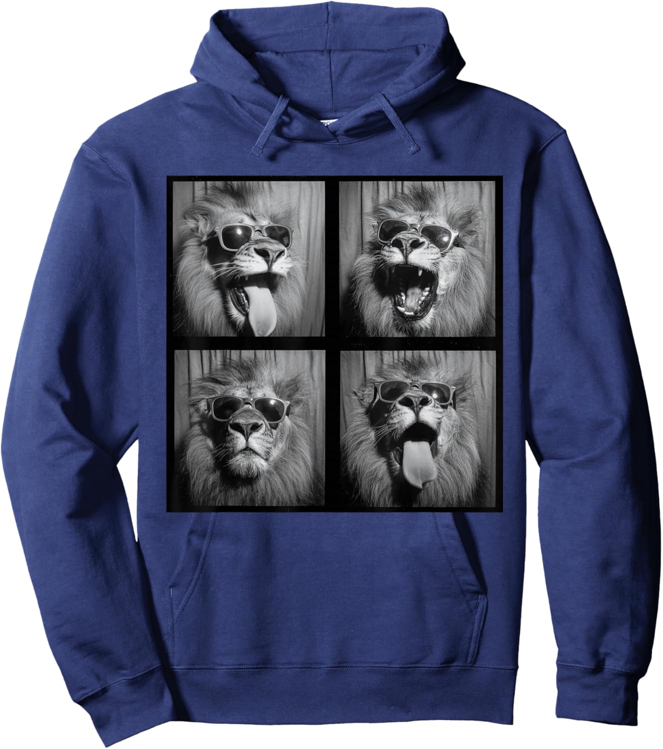 Funny Lion Sunglasses Hoodie - Hoodie | Navy