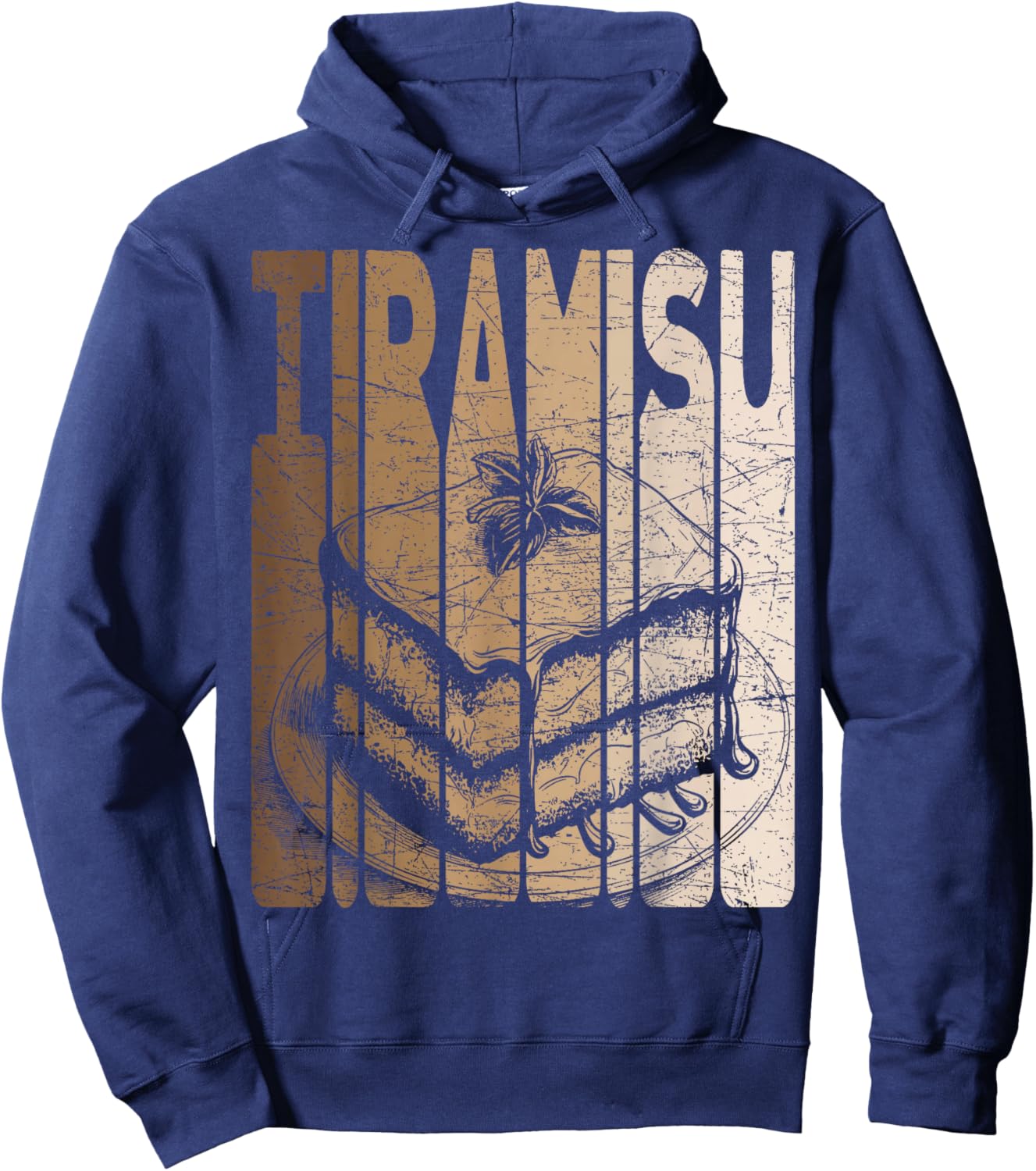 Tiramisu Dessert Vintage Hoodie - Hoodie | Navy