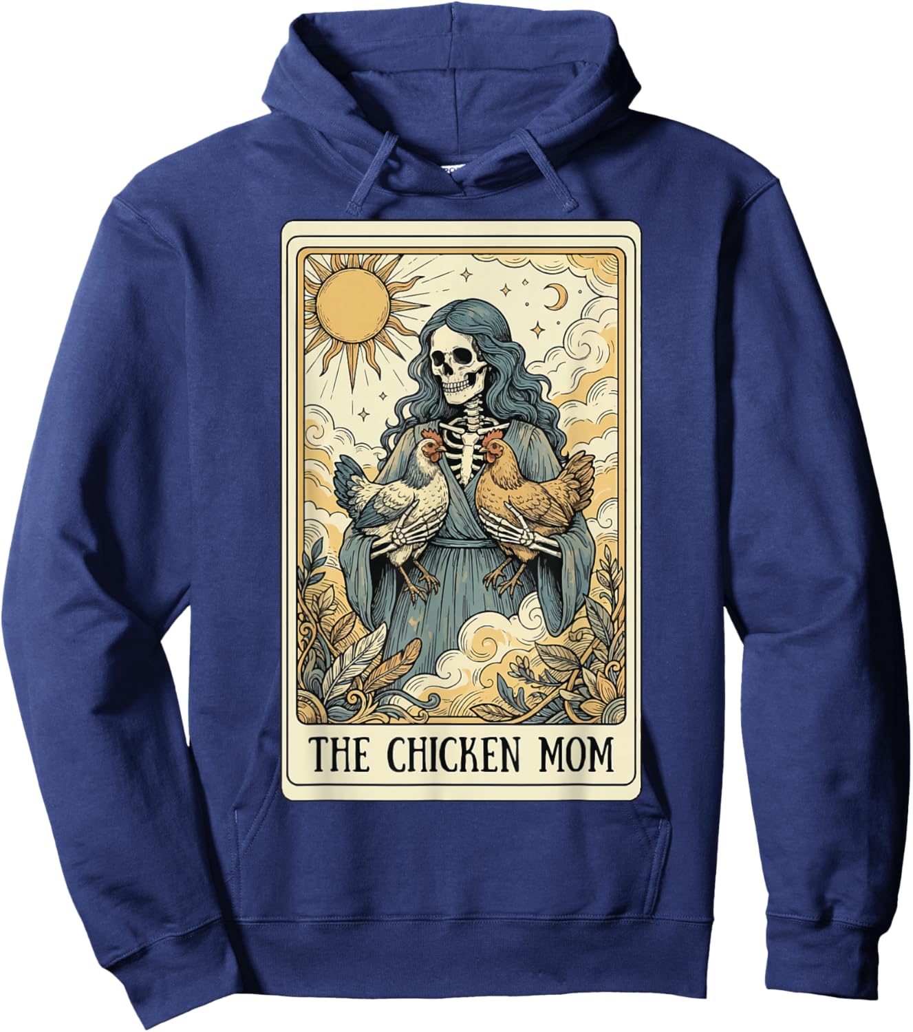 The Chicken Mom Tarot Card Hoodie - Hoodie | Navy