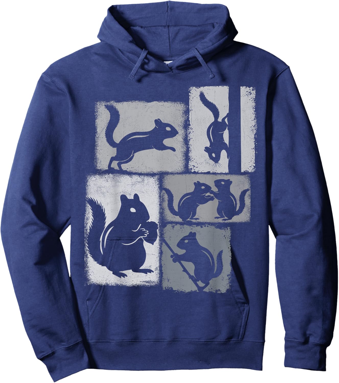 Chipmunk Vintage Collage Wildlife Lover Hoodie - Hoodie | Navy