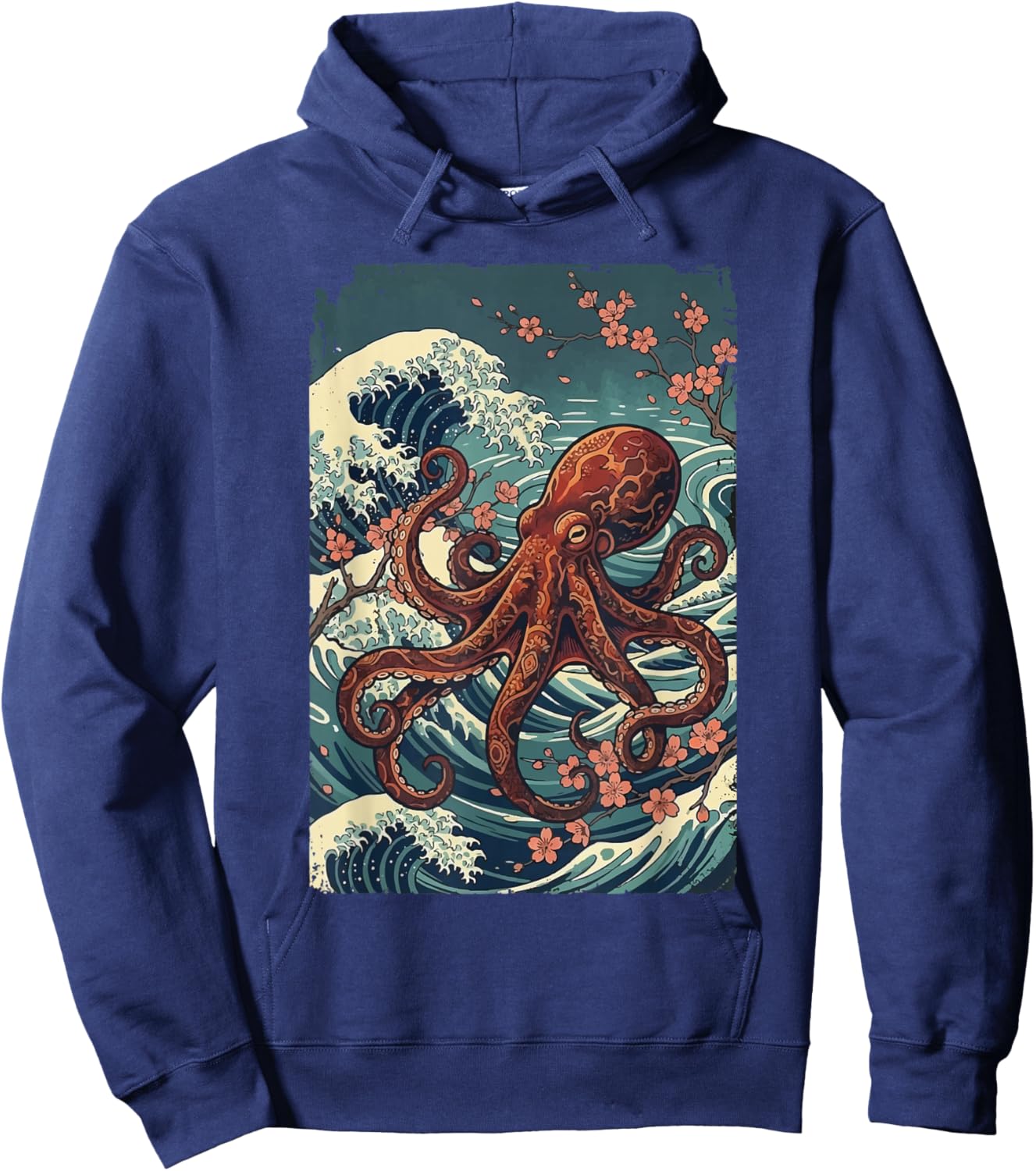 Octopus Japanese Kraken Hoodie - Hoodie | Navy