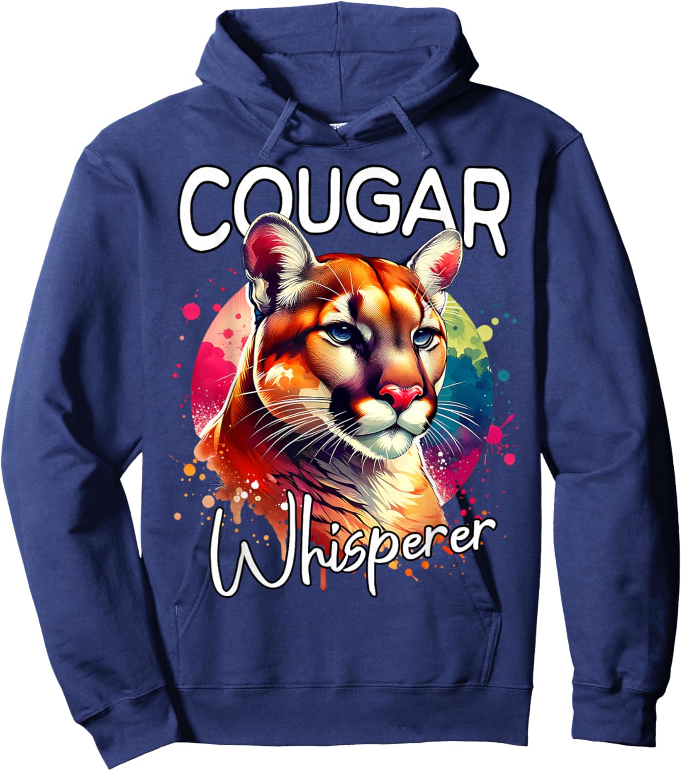 Cougar Whisperer Mountain Lion Hoodie - Hoodie | Navy
