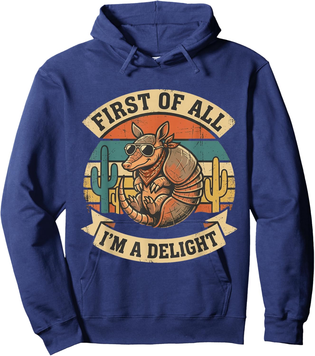 First of All I'm A Delight Armadillo Hoodie - Hoodie | Navy