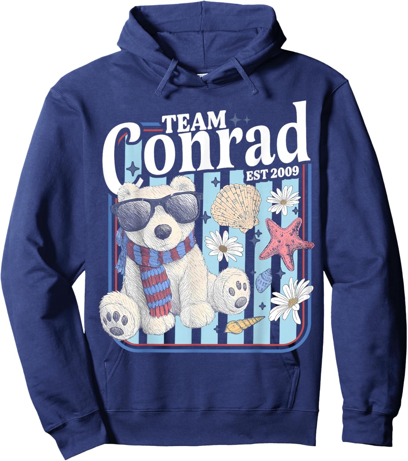 Vintage Team Conrad Funny Bear EST 2009 Hoodie - Hoodie | Navy