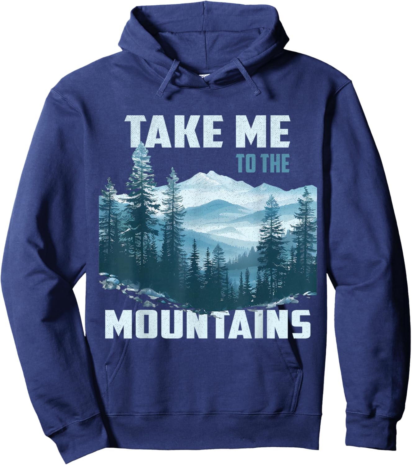 Take Me to The Mountains Misty Forest Hoodie - Hoodie | Navy