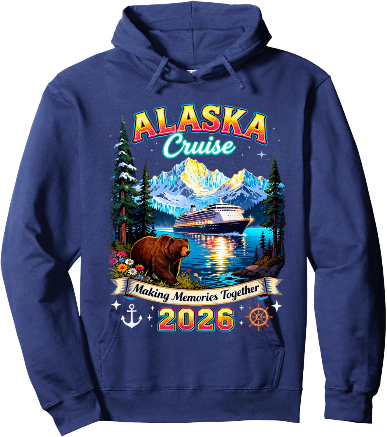 Alaska Cruise 2026 Making Memories Together Hoodie - Hoodie | Navy
