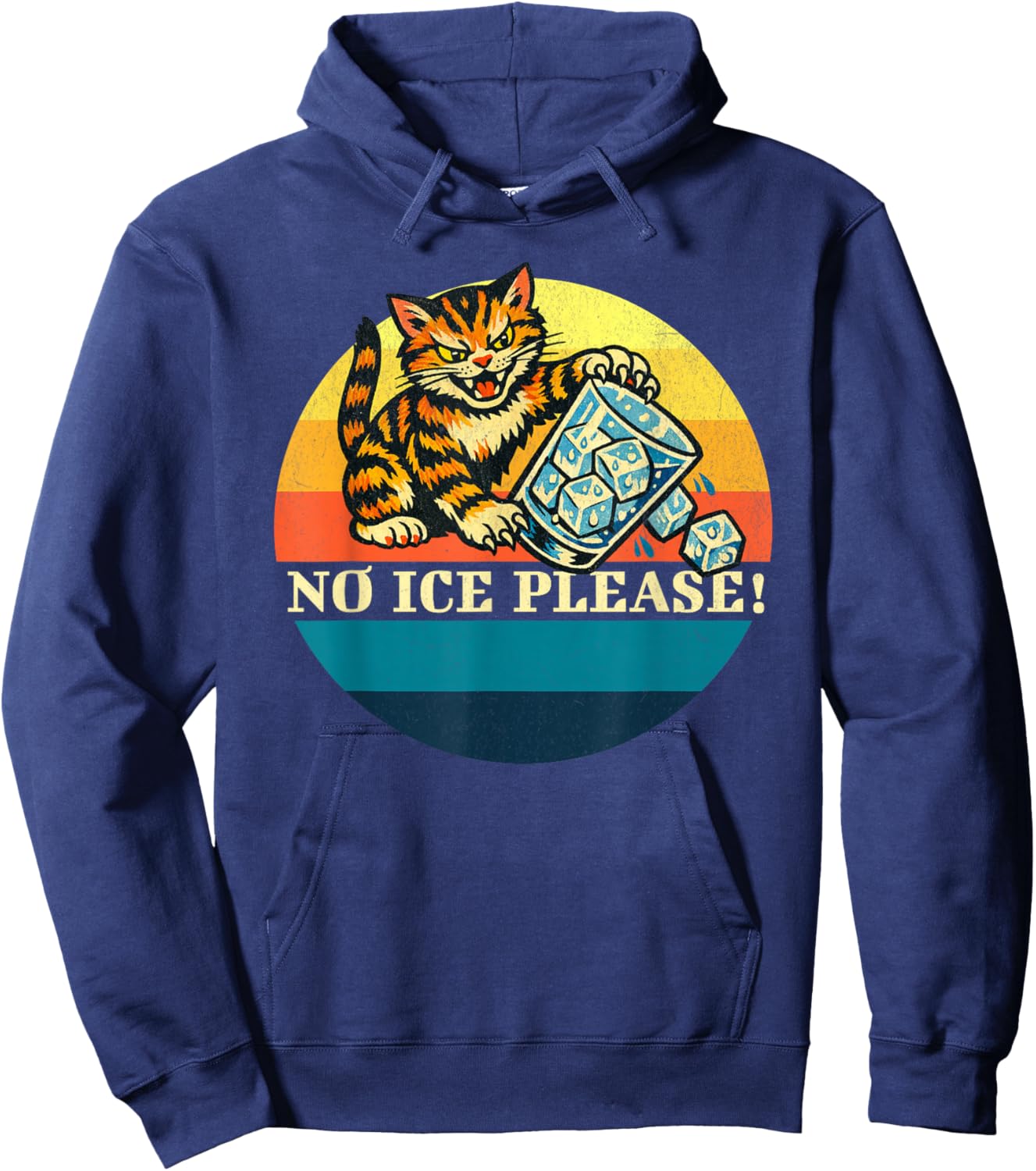 Anti-ICE Cat Abolish ICE Resist Retro Hoodie - Hoodie | Navy