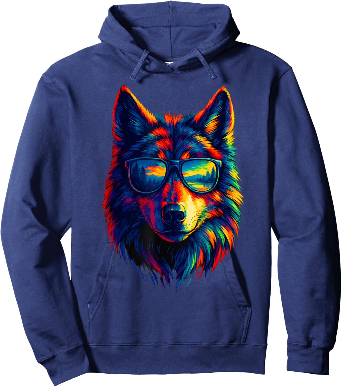 Wolf Nature Hoodie - Hoodie | Navy