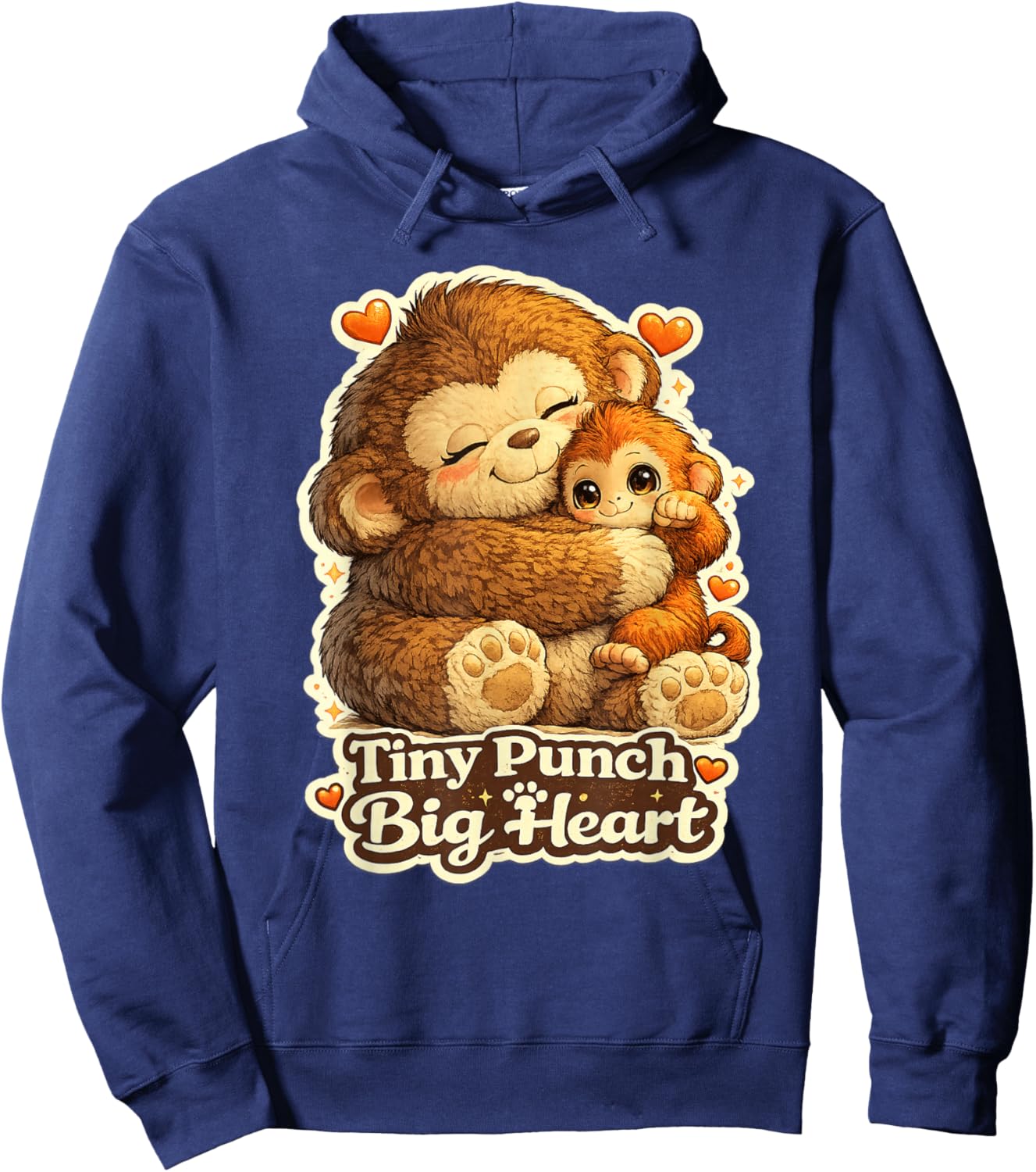 Cute But Punchy Monkey Hoodie - Hoodie | Navy