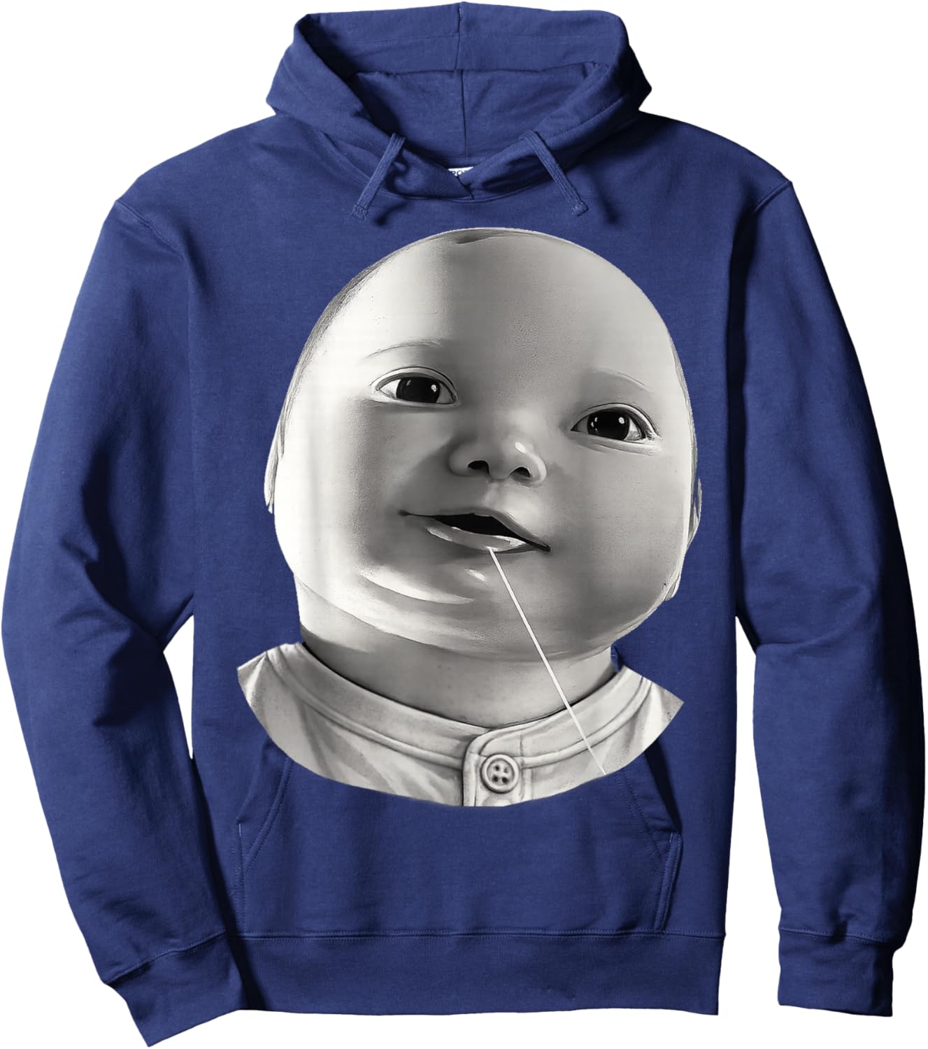 Funny AI Baby Holding Laugh Meme Viral Trend Hoodie - Hoodie | Navy