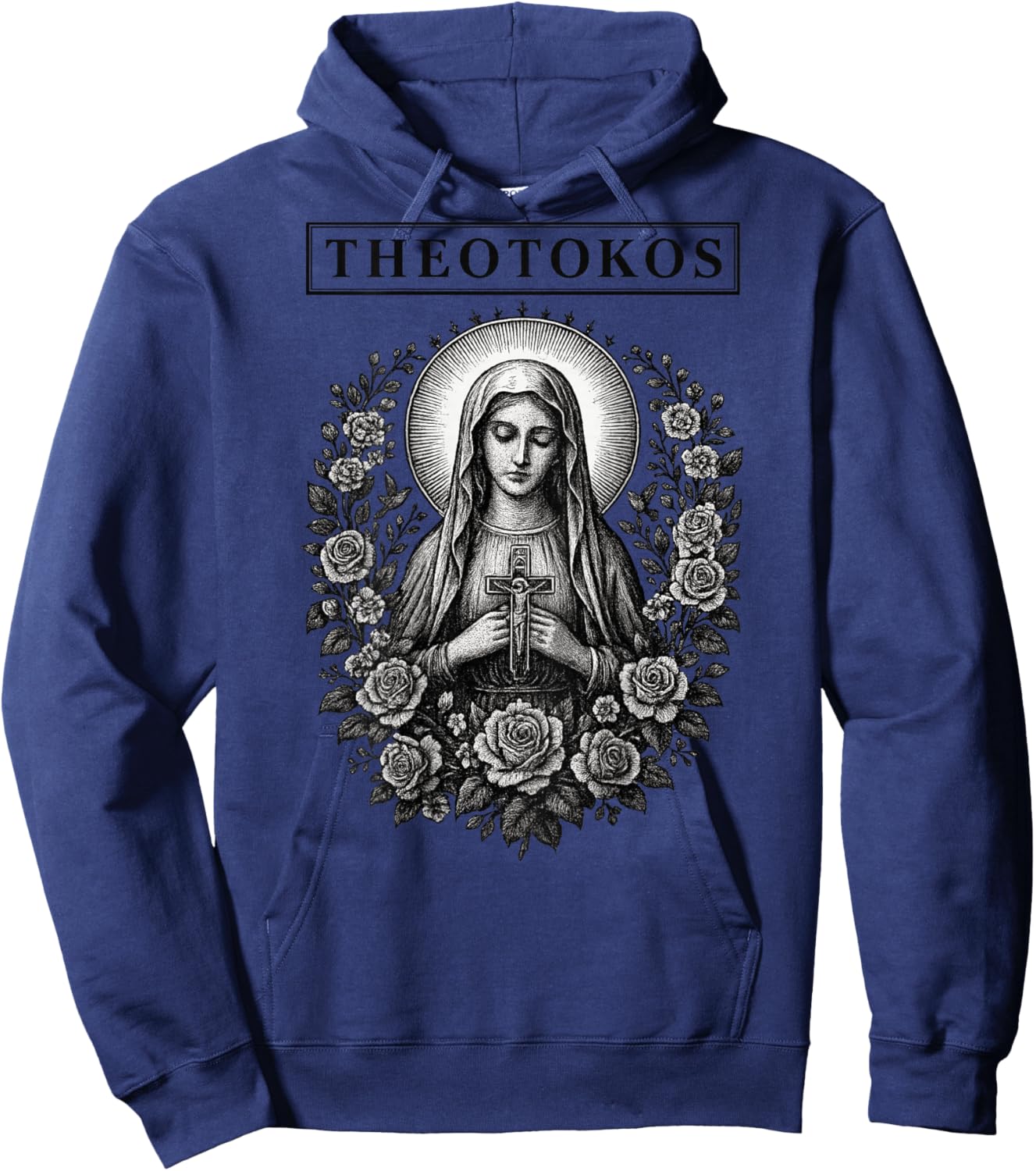 Theotokos Virgin Mary - Mother of God Hoodie - Hoodie | Navy