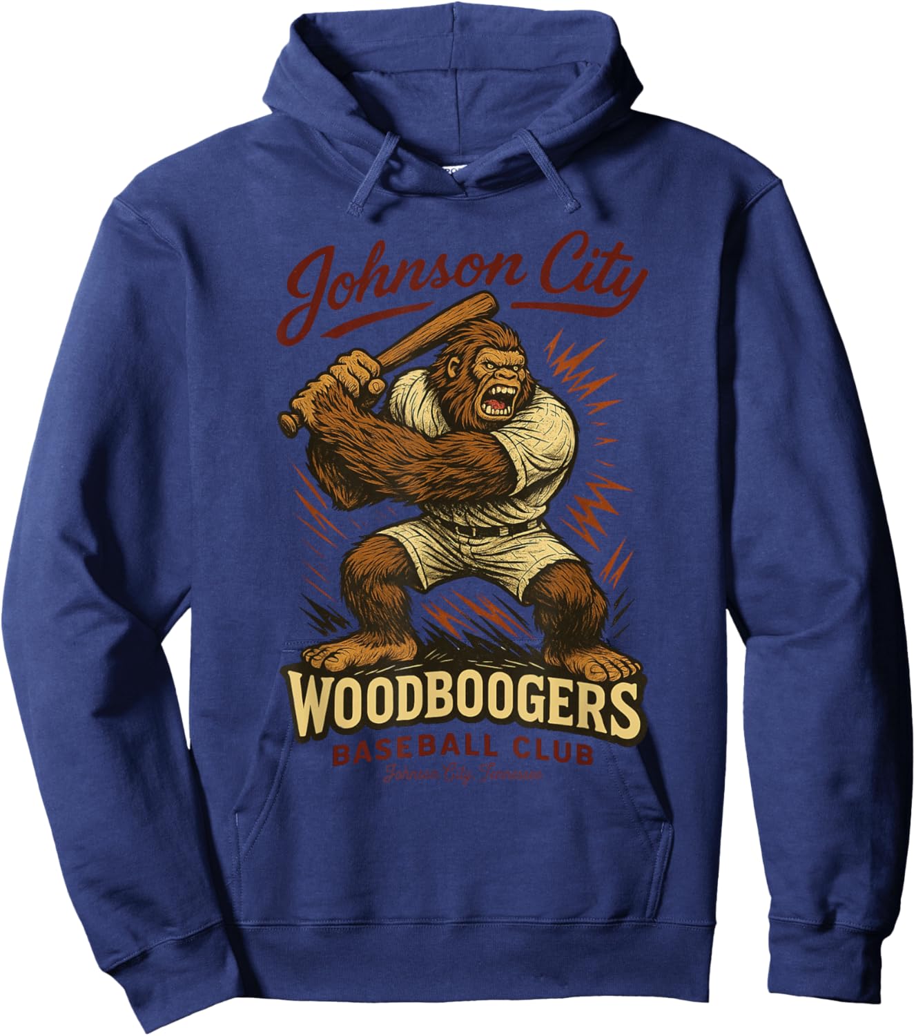 Johnson City Woodboogers Retro Baseball Club Hoodie - Hoodie | Navy