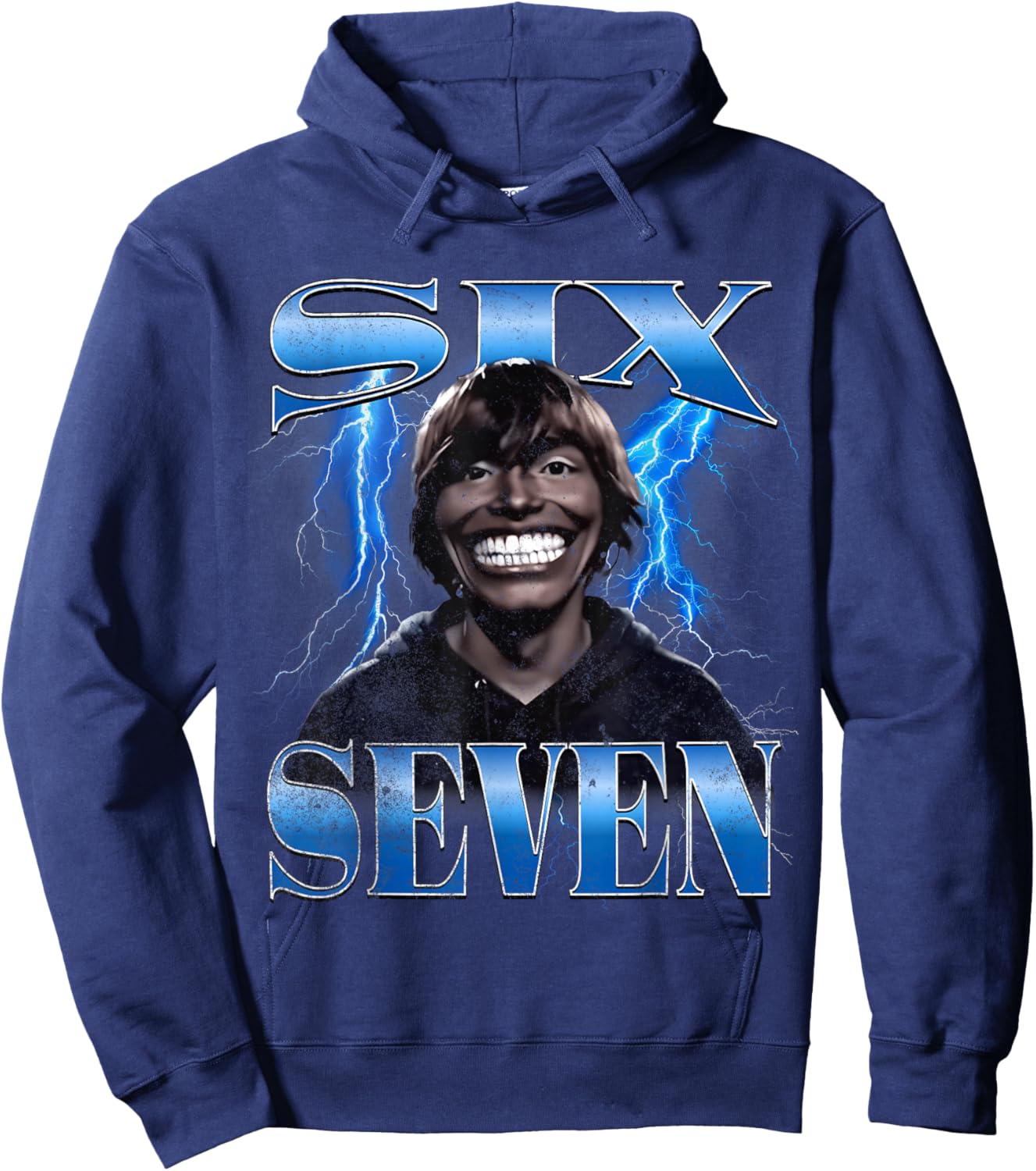 Six Seven Meme Bootleg Hoodie - Hoodie | Navy