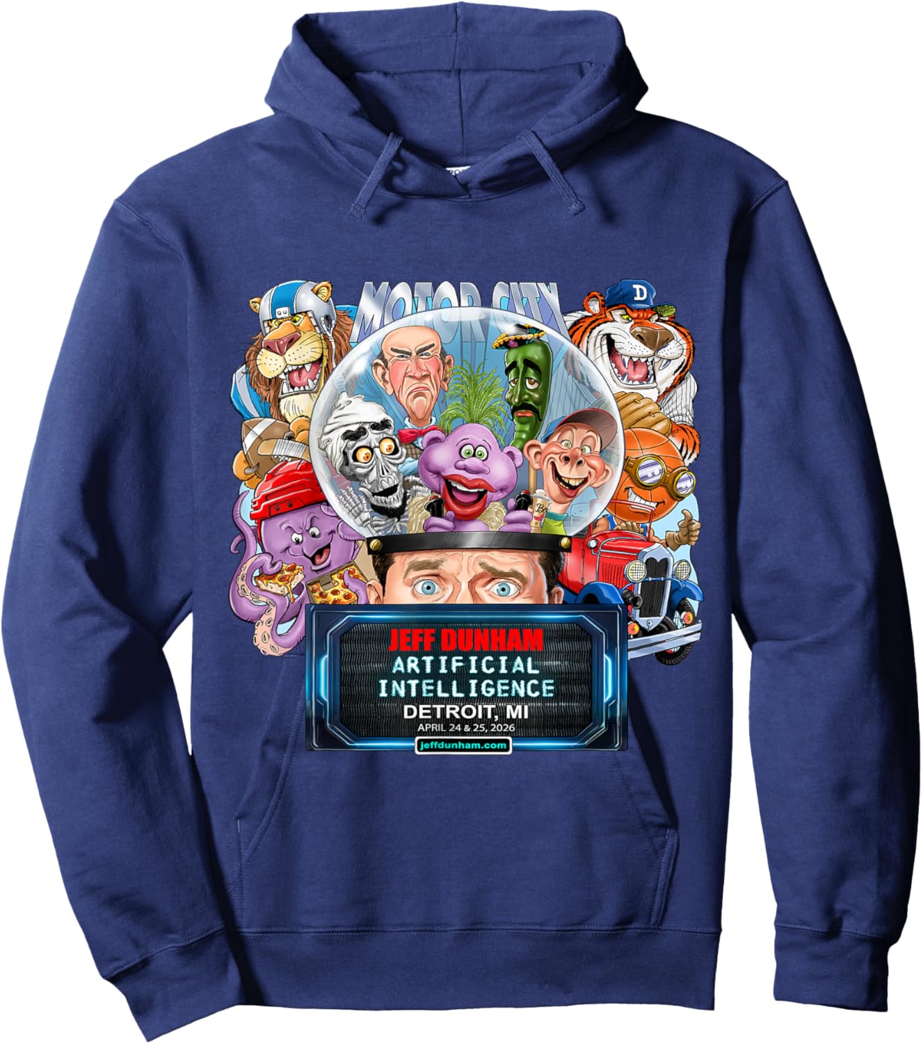 Jeff Dunham Detroit, MI (2026) Hoodie - Hoodie | Navy