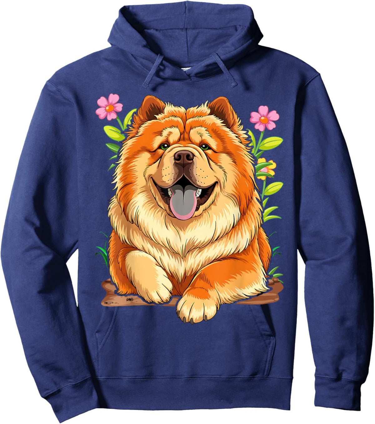 Realistic Dog Design Chow Hoodie - Hoodie | Navy