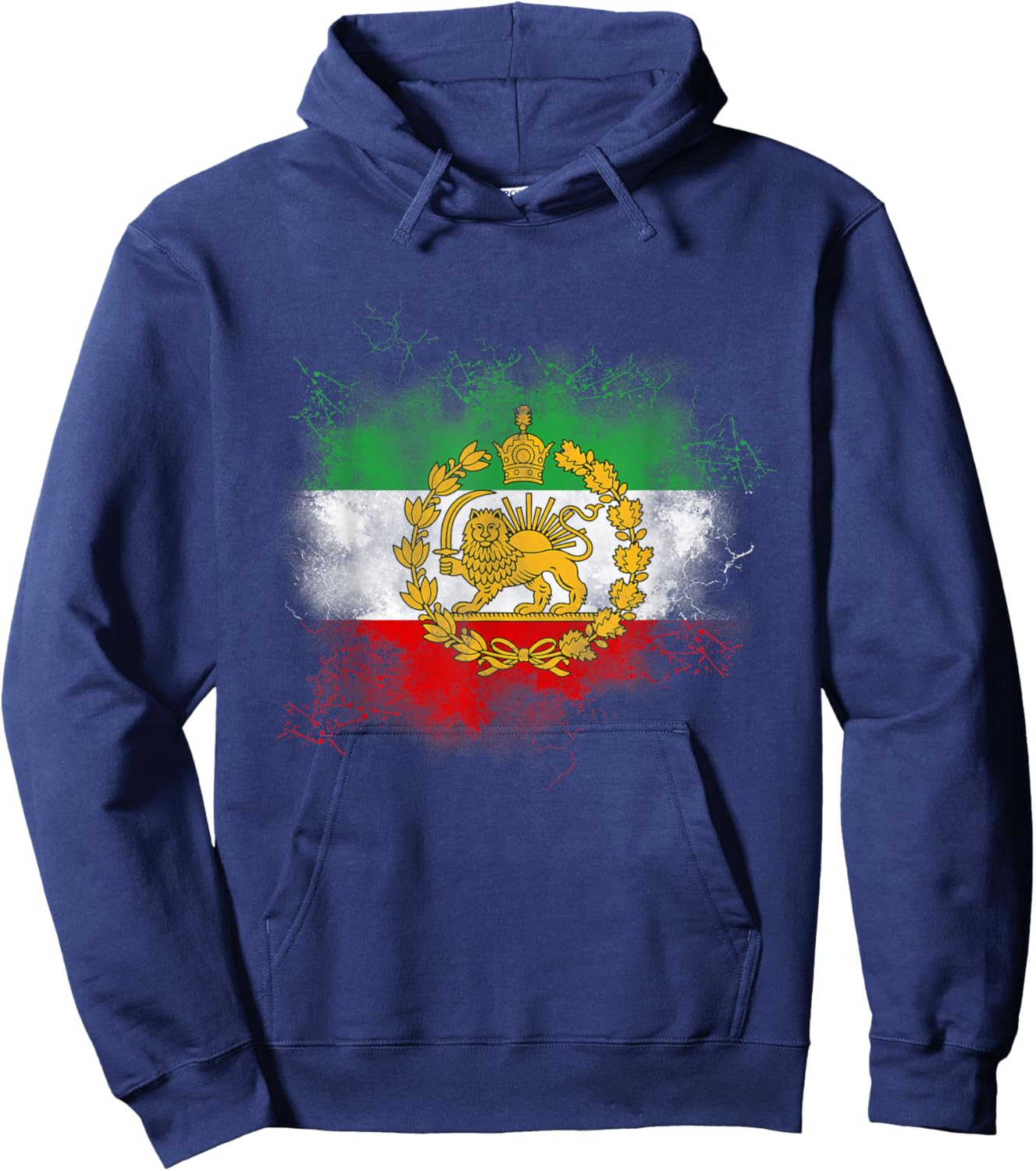 Iran Lion Sun Flag,Iran,Persian,Shir o Khorshid Hoodie - Hoodie | Navy